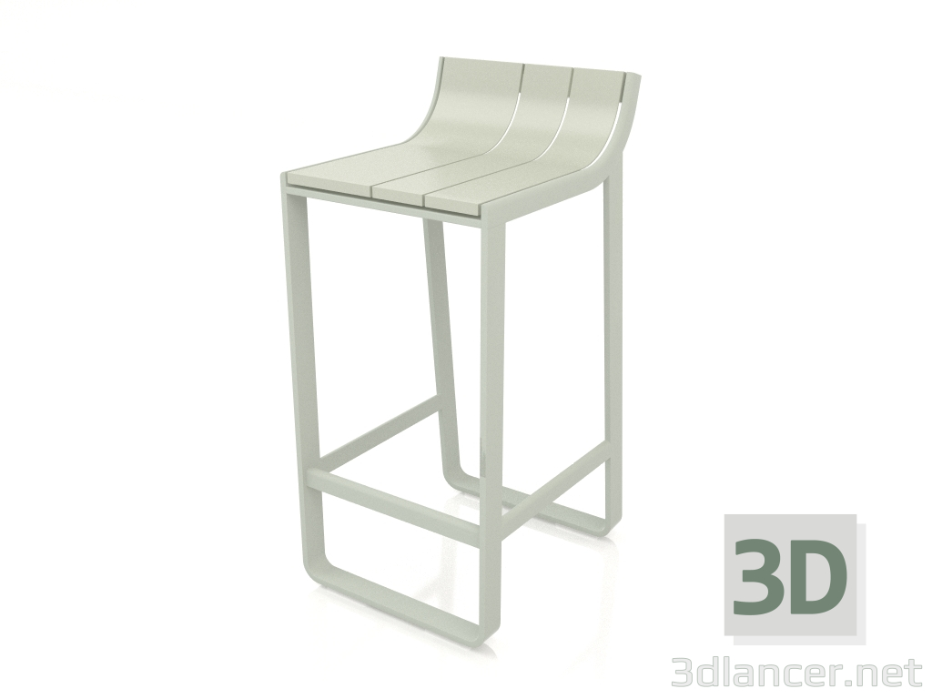 modèle 3D Tabouret semi-bar (Gris ciment) - preview