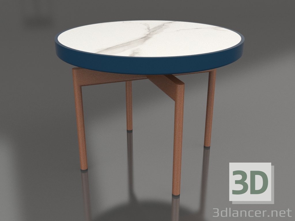 3d модель Стол журнальный круглый Ø60 (Grey blue, DEKTON Aura) – превью