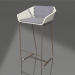 3d model Silla semibar con respaldo (Bronce) - vista previa