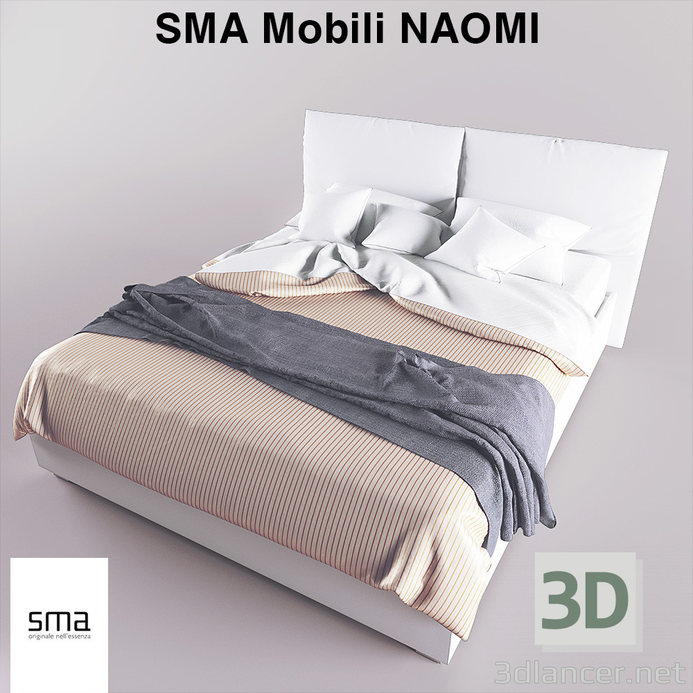 3d модель ліжко SMA Mobili NAOMI – превью