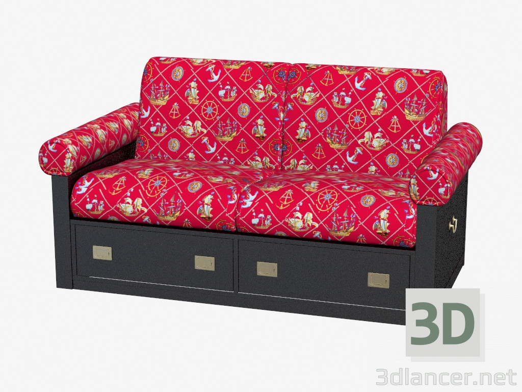 3d model Sofa with drawers (item 1034) - preview