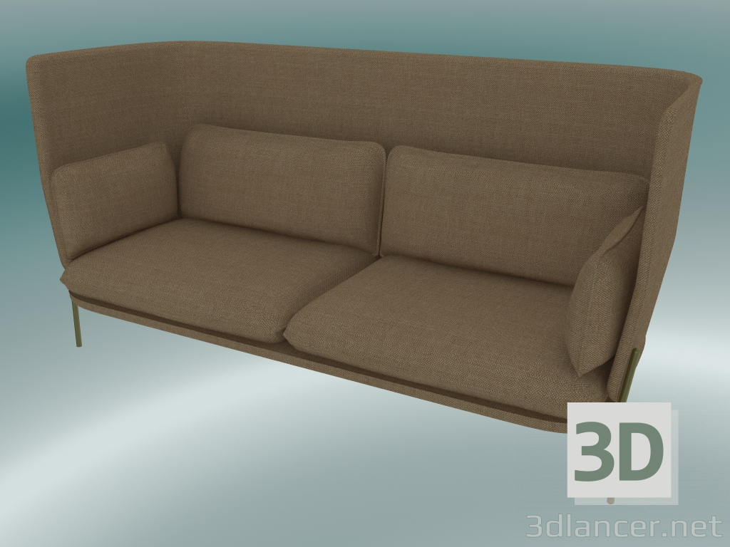 Modelo 3d Sofá Sofá (LN7, 90x232 H 115cm, pernas bronzeadas, Hot Madison 495) - preview