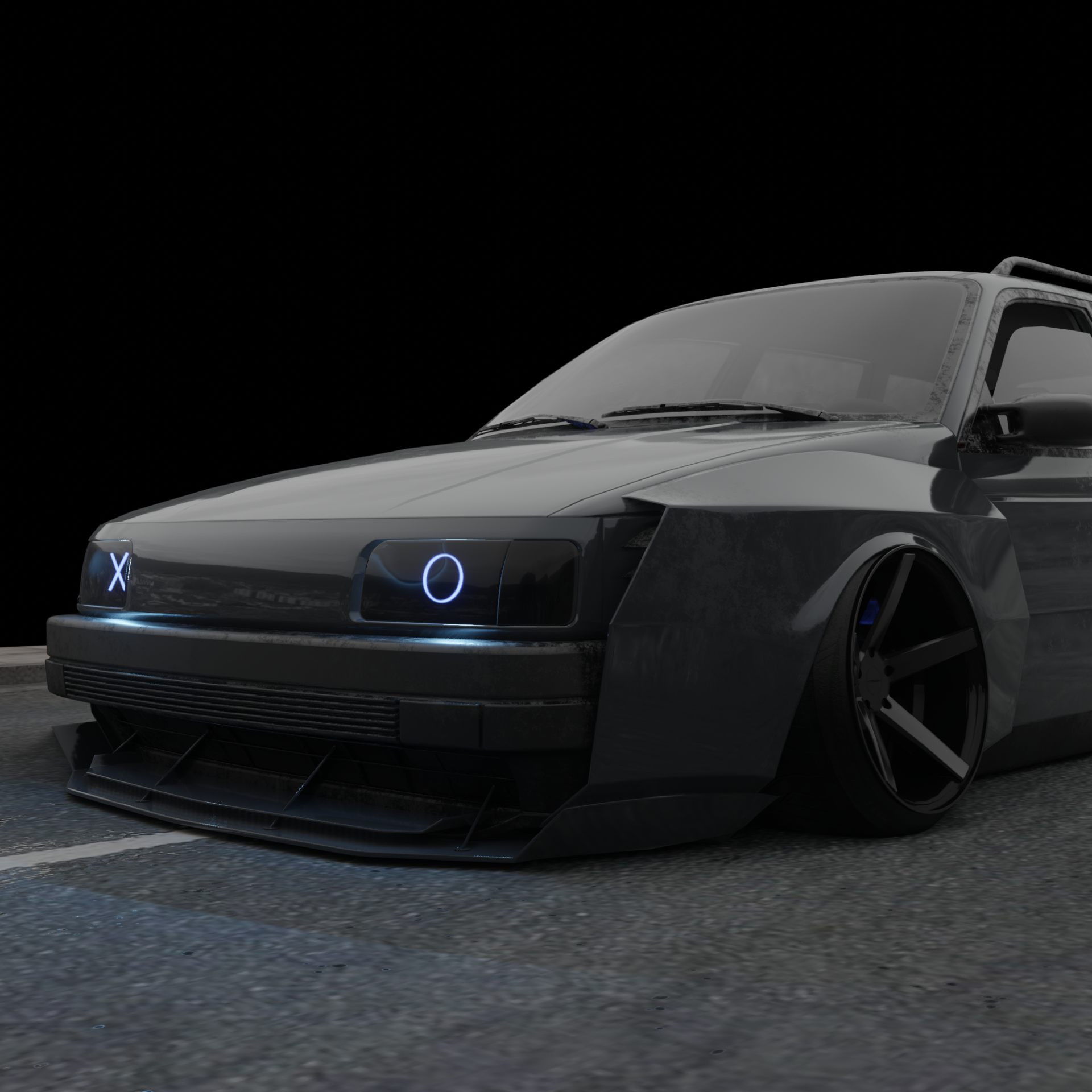 3D tuning passat b4 araba modeli satın - render