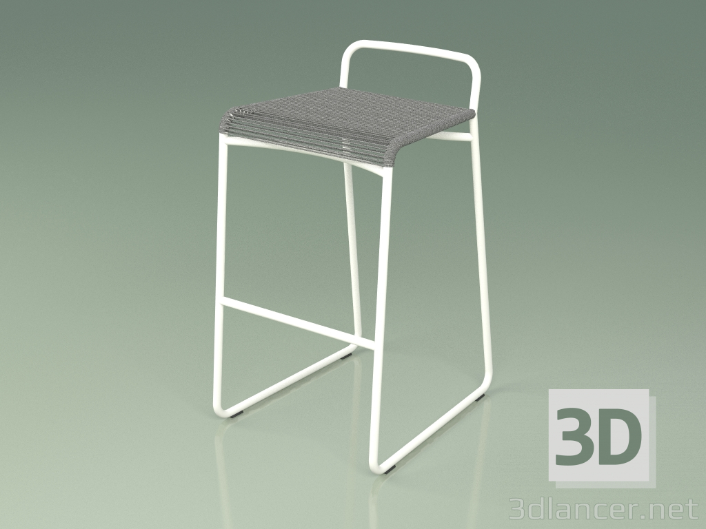 modello 3D Sedia bar 350 (Metallo Latte) - anteprima