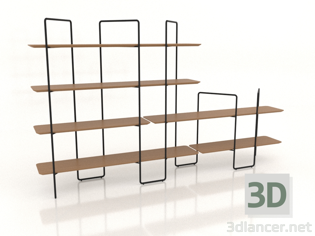 modèle 3D Rack modulaire (composition 7 (06+01+U)) - preview