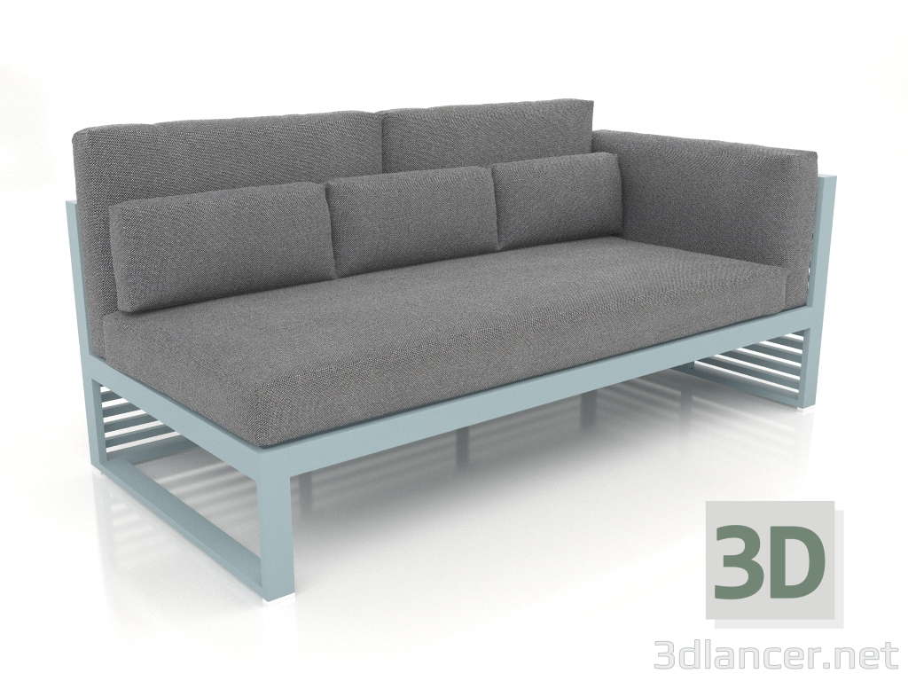 3d модель Диван модульный, секция 1 правая, высокая спинка (Blue grey) – превью