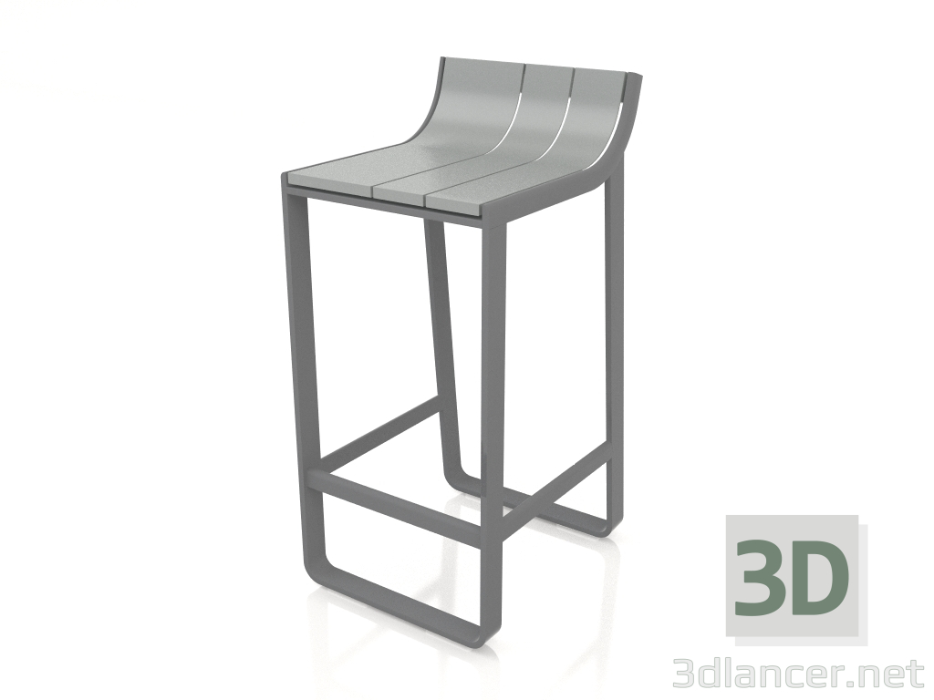 modèle 3D Tabouret semi-bar (Anthracite) - preview