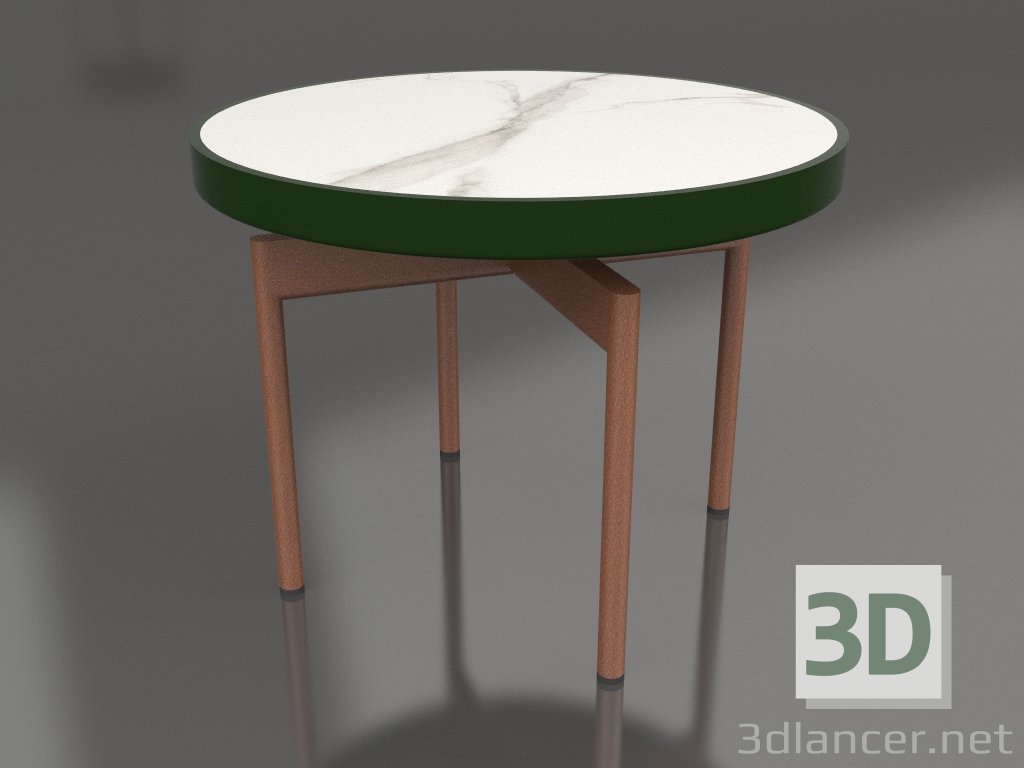 3d модель Стол журнальный круглый Ø60 (Bottle green, DEKTON Aura) – превью