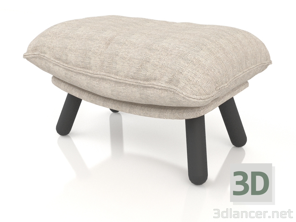 Modelo 3d Pufe Lazy Sack Hocker (cinza claro) - preview