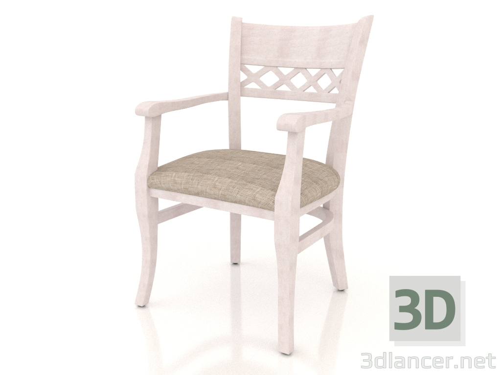 3d model Silla (sillón) Edimburgo (Haya blanqueada) - vista previa