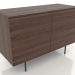 3d model Chest of drawers 1 METAL 1200x500x800 (dark walnut) - preview