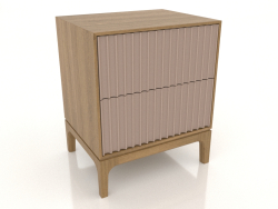 Comodino FARGO 2 cassetti con frontali fresati (beige, rovere naturale, opzione 2)