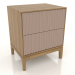 3d model Bedside table FARGO 2 drawers with milled facades (beige, natural oak, option 2) - preview