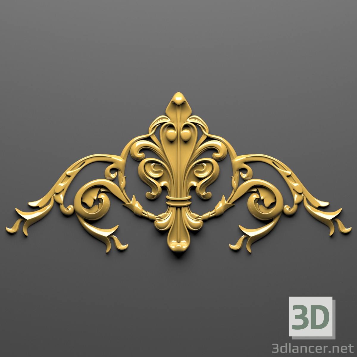 modello 3D modanatura decorativa - anteprima