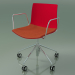 3d model Chair 0300 (5 wheels, with armrests, with a pillow on the seat, polypropylene PO00104) - preview