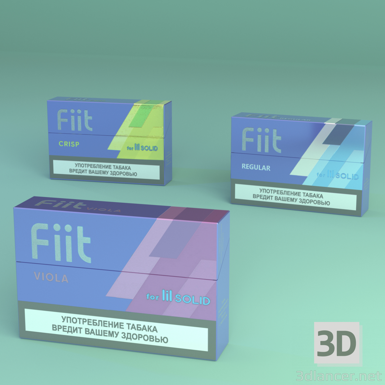 3d Packs of fiit sticks model buy - render