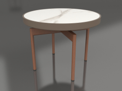 Mesa de centro redonda Ø60 (Bronze, DEKTON Aura)