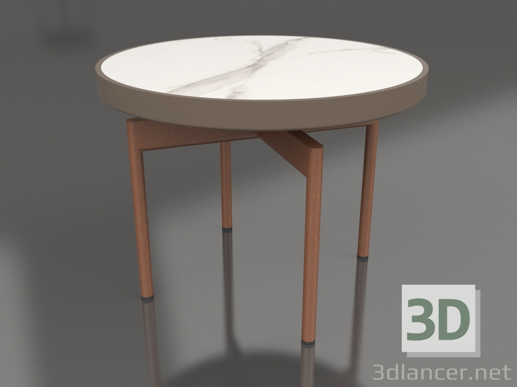 3D Modell Runder Couchtisch Ø60 (Bronze, DEKTON Aura) - Vorschau