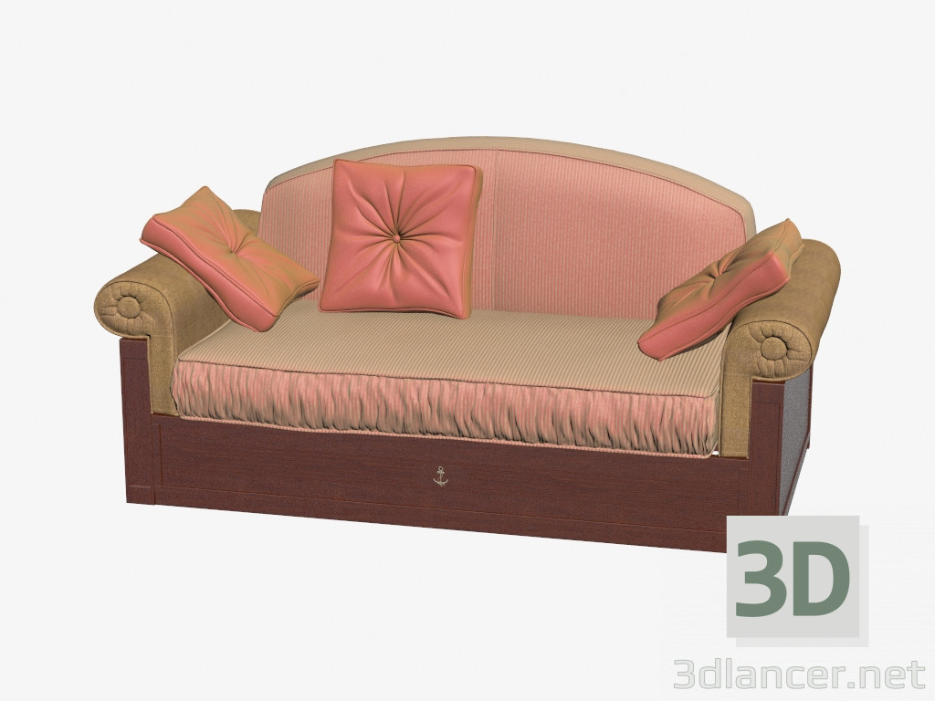 3d model Sofá en un estilo náutico (n. 1039) - vista previa