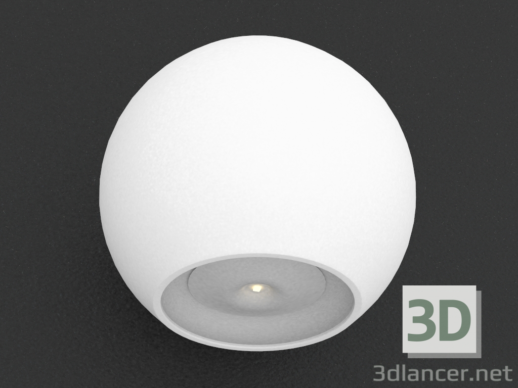 modello 3D Lampada da parete a LED (DL18442_12 Bianco R Dim) - anteprima