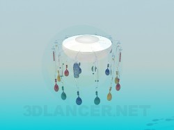 Lustre coloré avec un plafonom