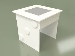 Table de jeu avec aire de jeux (Blanc)