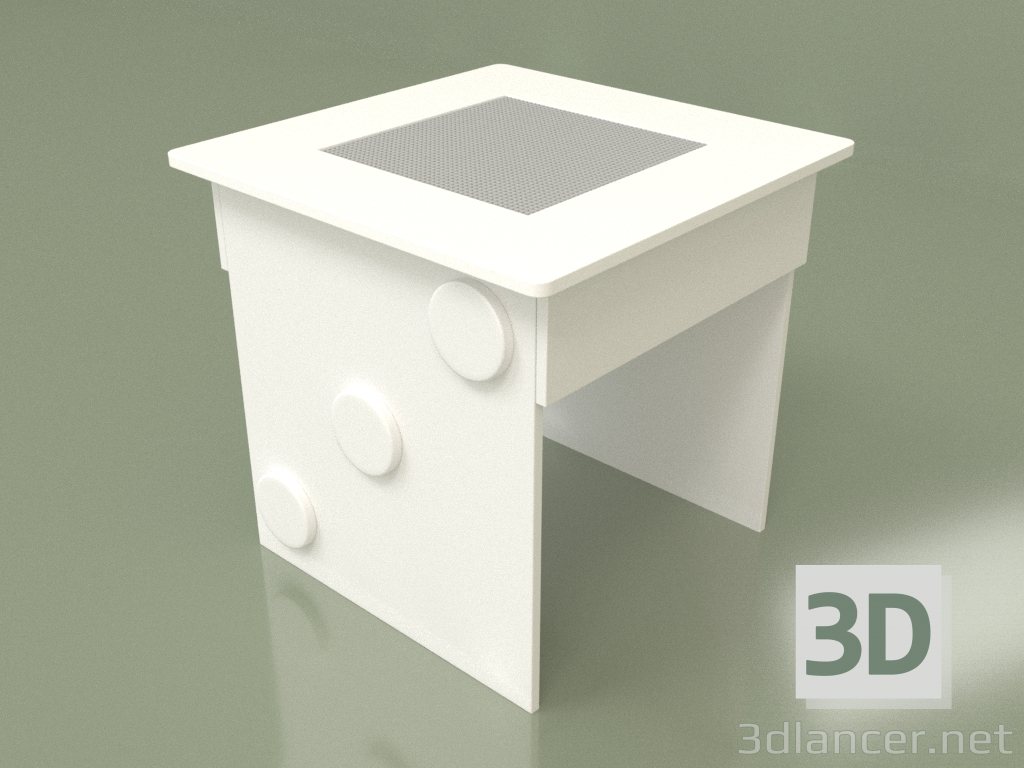 Modelo 3d Mesa de jogo com playground (Branco) - preview