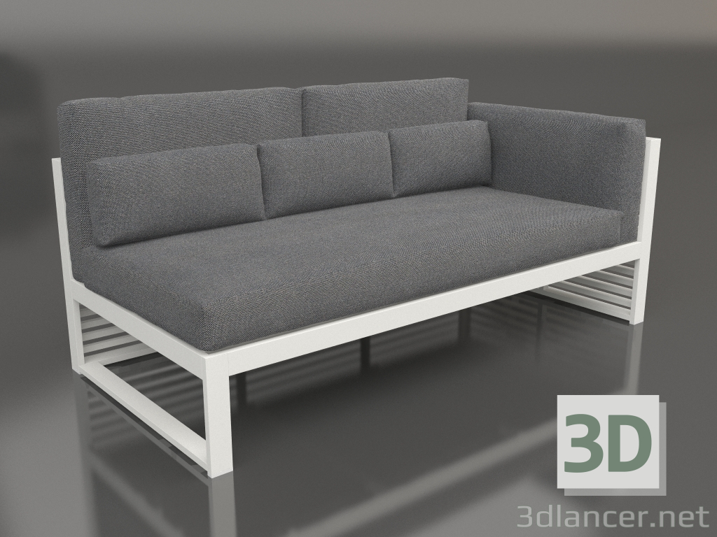 3D Modell Modulsofa, Abschnitt 1 rechts, hohe Rückenlehne (Achatgrau) - Vorschau