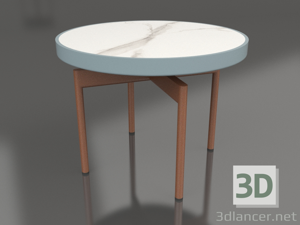 Modelo 3d Mesa de centro redonda Ø60 (cinza azul, DEKTON Aura) - preview