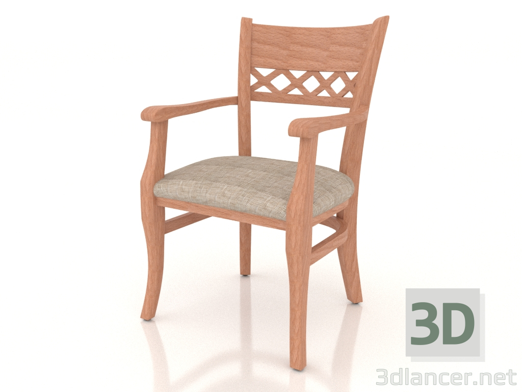 modèle 3D Chaise (fauteuil) Edinburgh (hêtre naturel) - preview