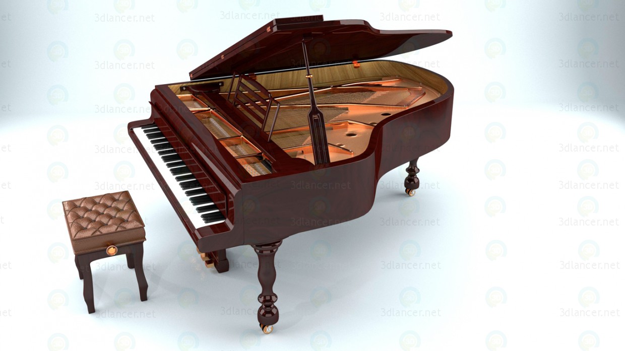 3d Pianoforte model buy - render