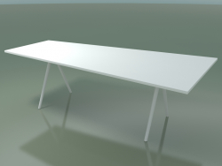 Table trapézoïdale 5412 (H 74 - 120-80x240 cm, stratifié Fenix F01, V12)