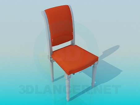 3d model Silla con patas talladas - vista previa