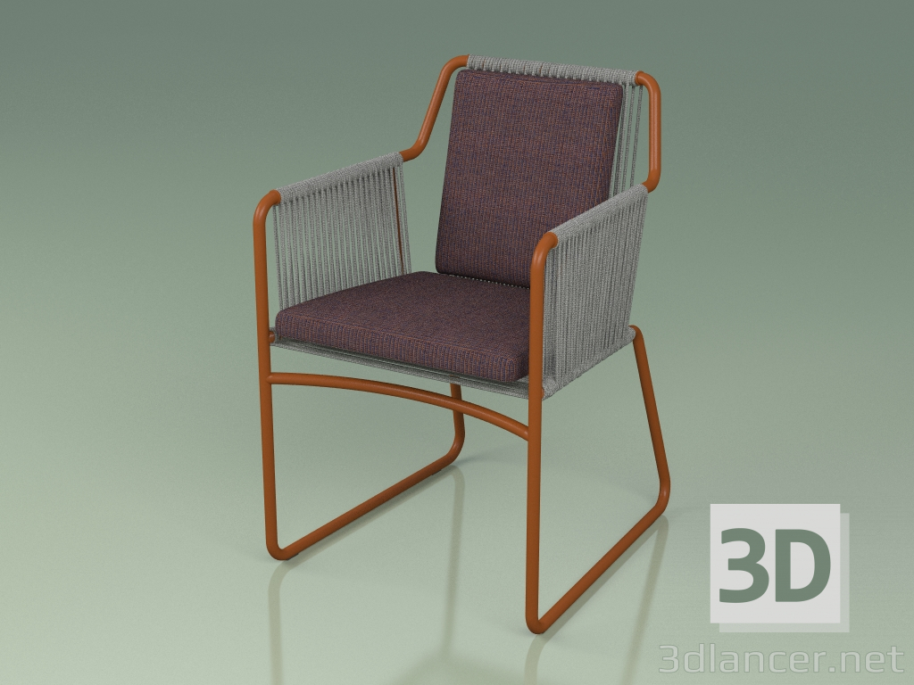 modello 3D Sedia 359 (metallo ruggine) - anteprima