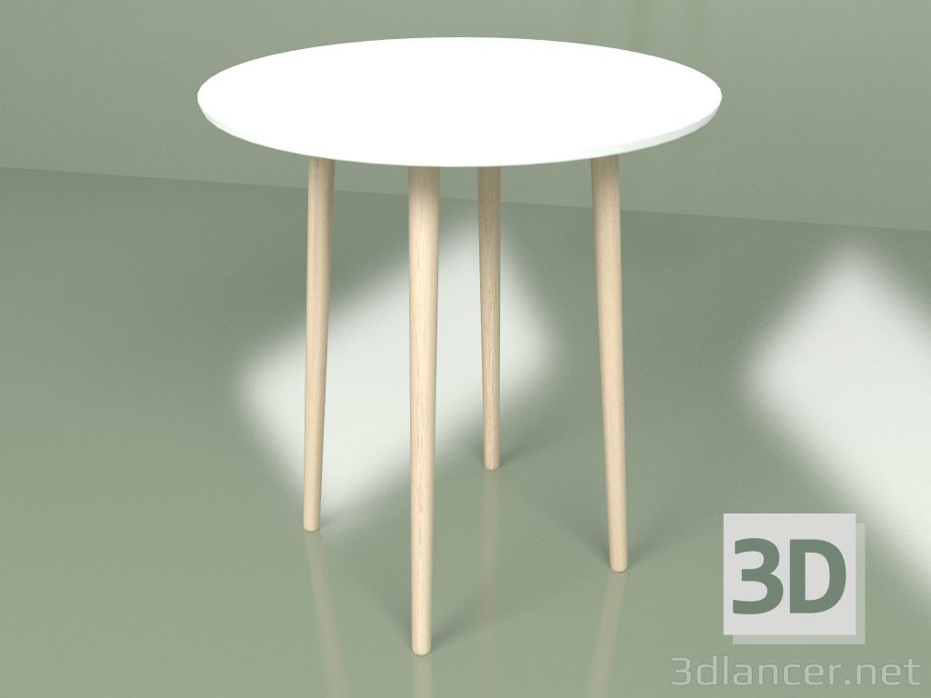 3d model Mesa de comedor pequeña Sputnik 70 cm (blanco) - vista previa