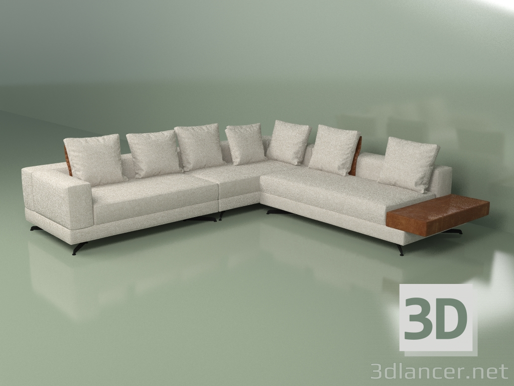 3d model Sofá rinconera Jagger 2 - vista previa