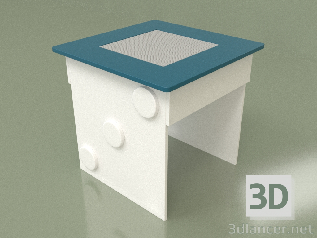 Modelo 3d Mesa de jogo com playground (turquesa) - preview