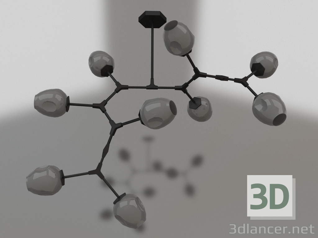 3D Modell Kronleuchter Nissa schwarz (07512-9.19) - Vorschau