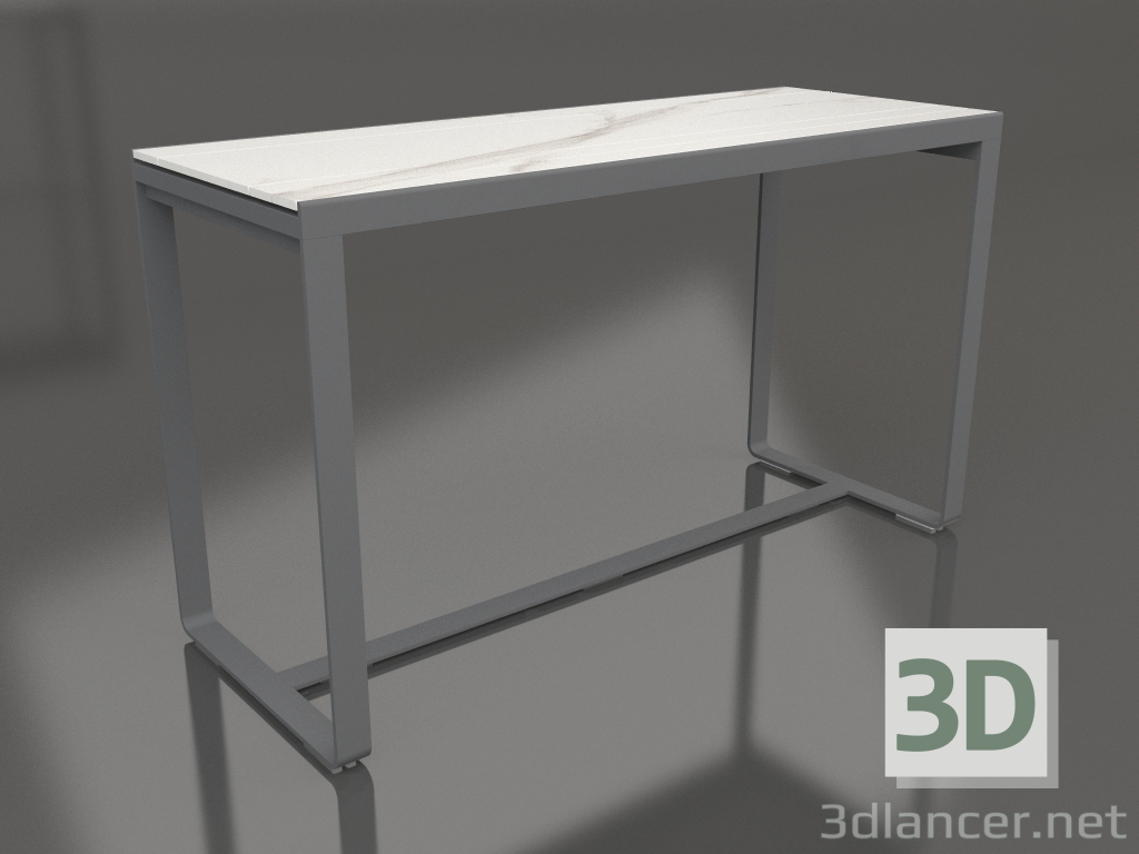 modello 3D Tavolo da bar 180 (DEKTON Aura, Antracite) - anteprima