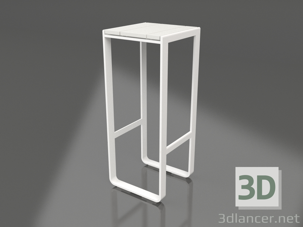 3d model Taburete alto (Blanco) - vista previa