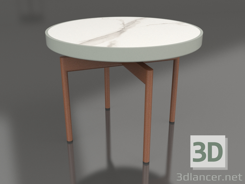 modello 3D Tavolino rotondo Ø60 (Grigio cemento, DEKTON Aura) - anteprima