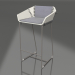 3d model Silla semibar con respaldo (Gris cuarzo) - vista previa