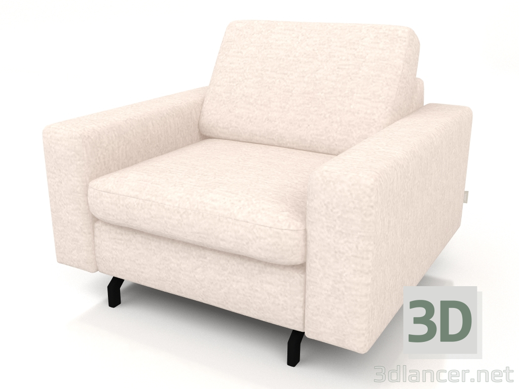 modello 3D Divano Jean a 1 posto (Beige) - anteprima