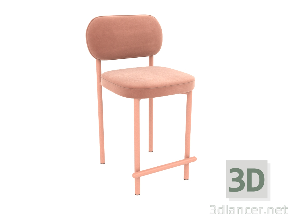 modello 3D Sedia semi-bar Toptynych (Pesca) - anteprima