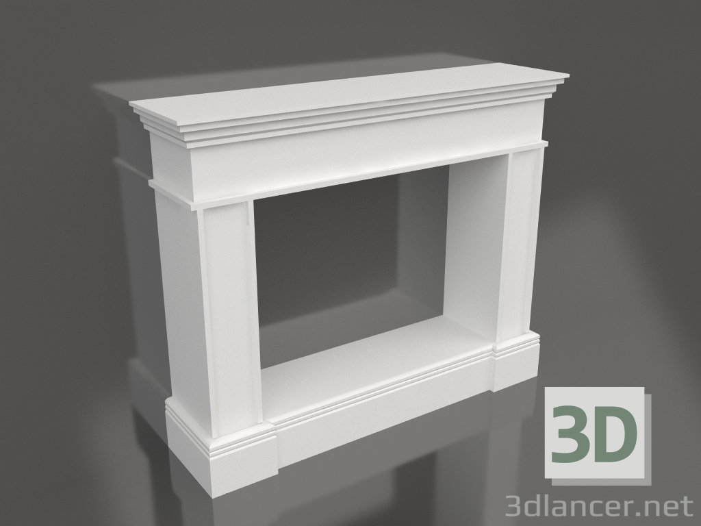 3d model Set of gypsum decor for fireplace 011 (1254x1010x300) - preview