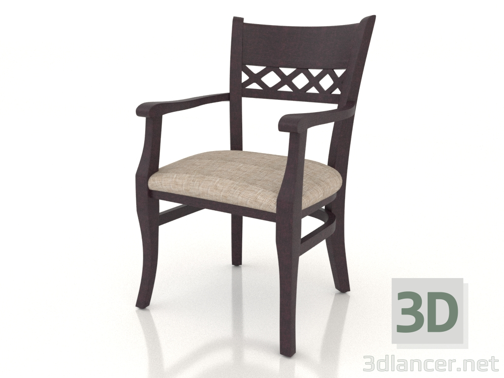 modèle 3D Chaise (fauteuil) Edinburgh (palissandre) - preview