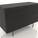 3d model Chest of drawers 1 METAL 1200x500x800 (black RAL 9005) - preview