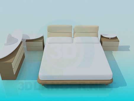 3d model Furniture in the bedroom - preview