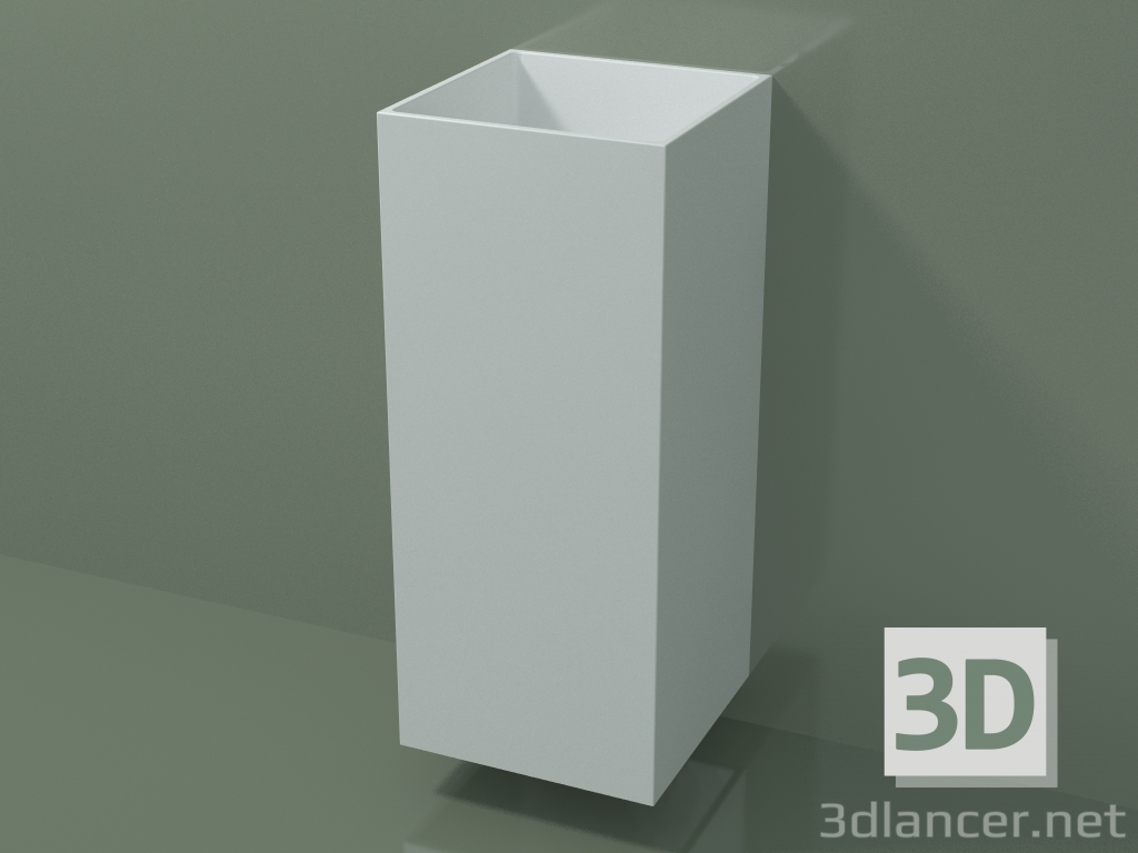 modello 3D Lavabo sospeso (03UN16102, Glacier White C01, L 36, P 36, H 85 cm) - anteprima