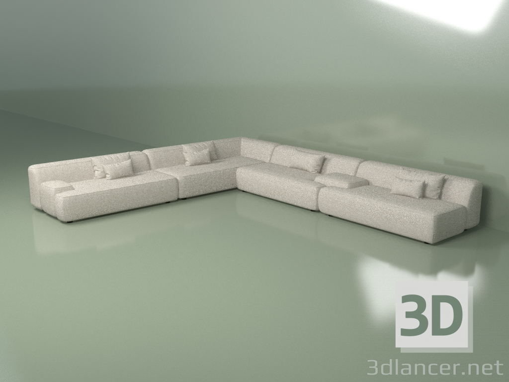 3d model Sofá rinconera Marlin - vista previa